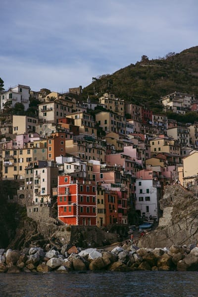 Riomaggorie from the Water. Italy Travel Specialist