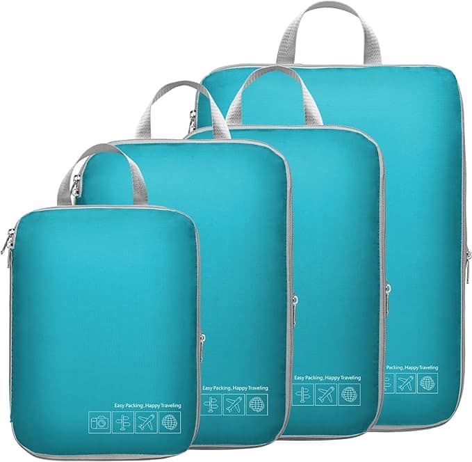 Compression packing cubes are helpful travel items and travel essentials