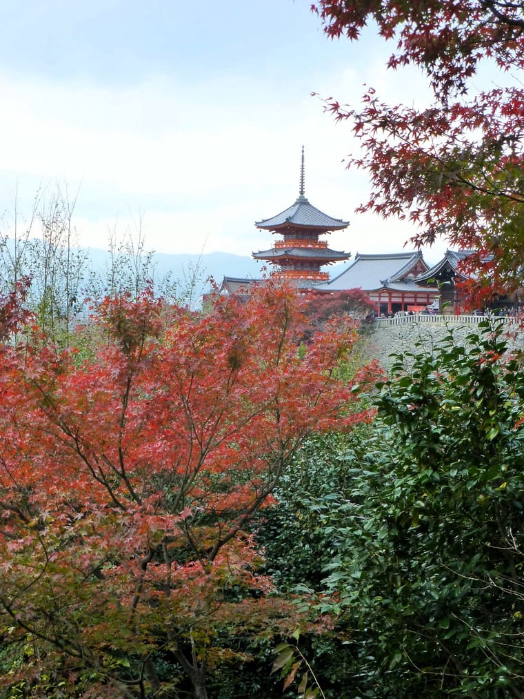 Pagoda-in-fall-Kyoto-Japan